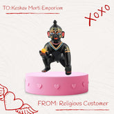 Black Designer Attractive Pure Ashtadhtau Laddu Gopal, Brass, Idol - Size No.7, Golden Hand Painted Idol | Made In Vrindavan, All Occasions & Festivals